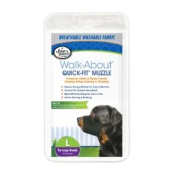 Four Paws® Quick-Fit® Muzzle For Dogs -Tropi Pet Care Shop 045663590406 four paws quick fit muzzle in packaging front