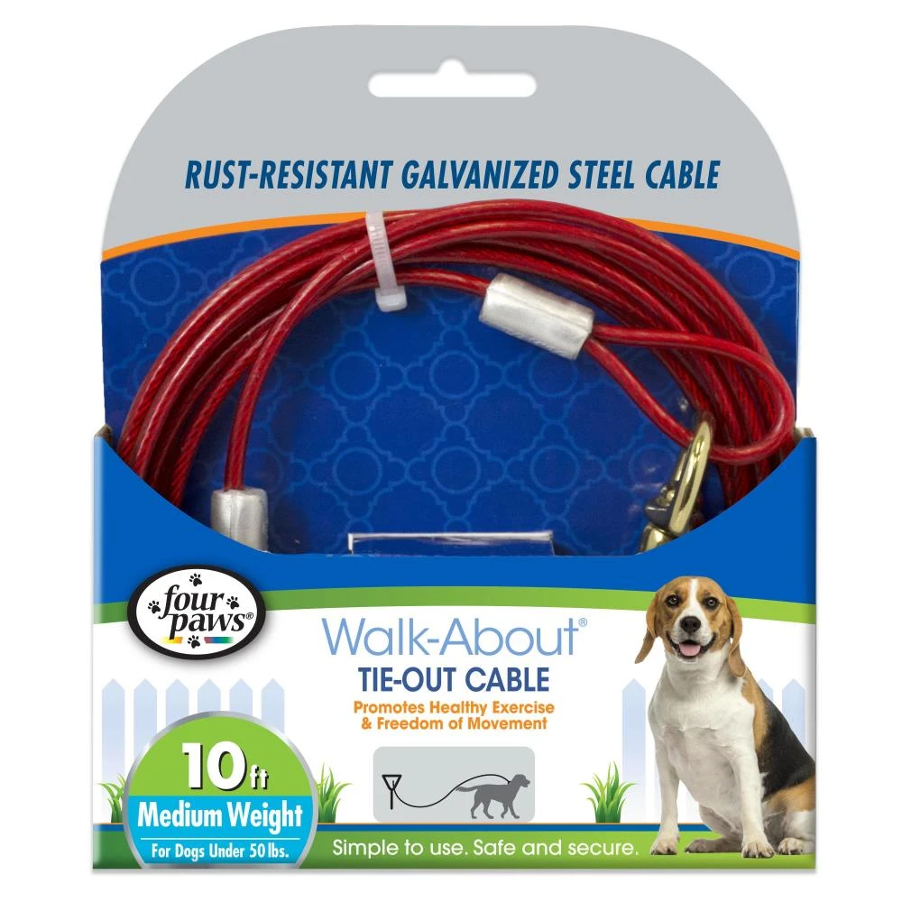 Four Paws® Walk-About® Tie-Out Cable - Medium Weight 3 Four Paws® Walk-About® Tie-Out Cable - Medium Weight
