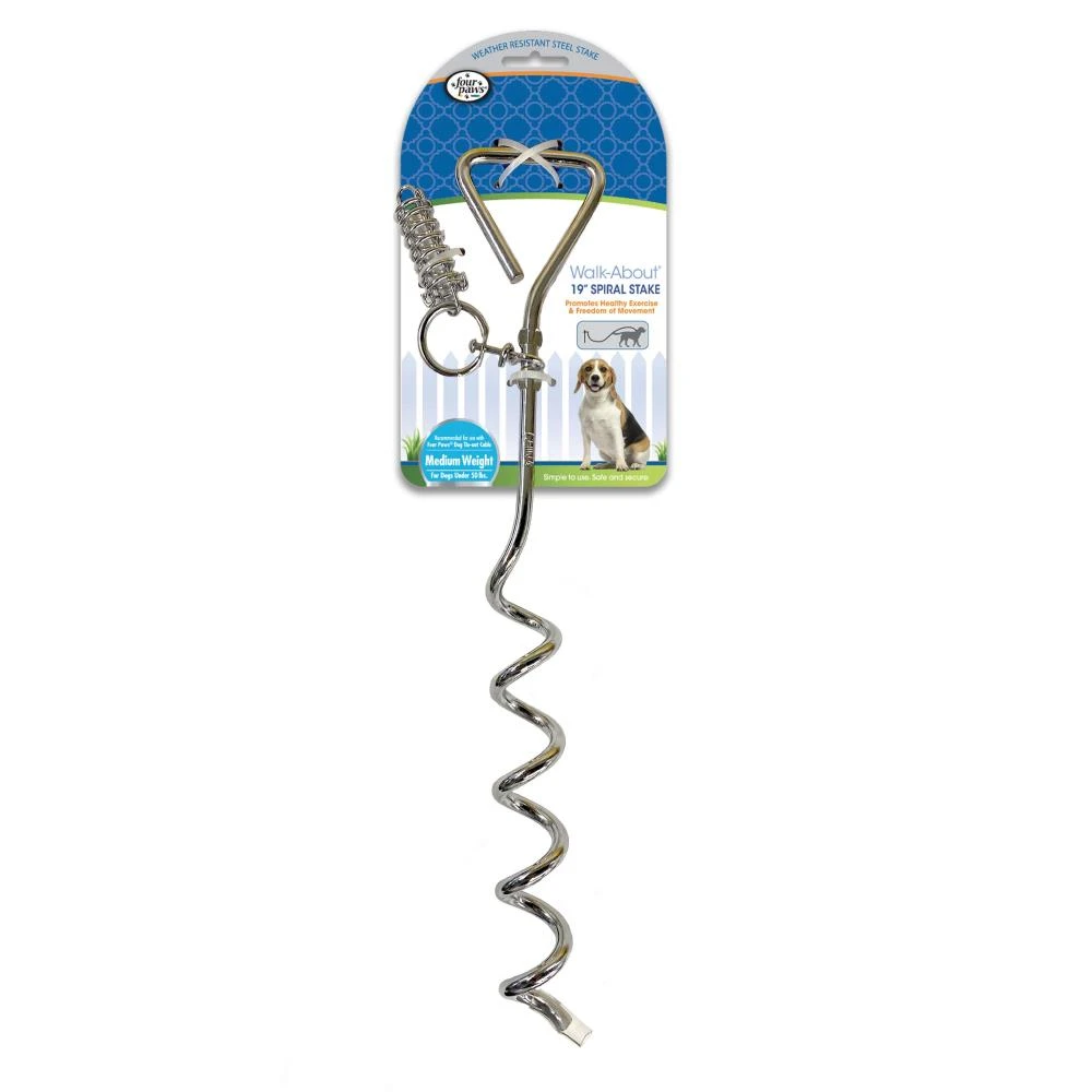 Four Paws® Walk-About® Spiral Tie-Out Stake 3 Four Paws® Walk-About® Spiral Tie-Out Stake