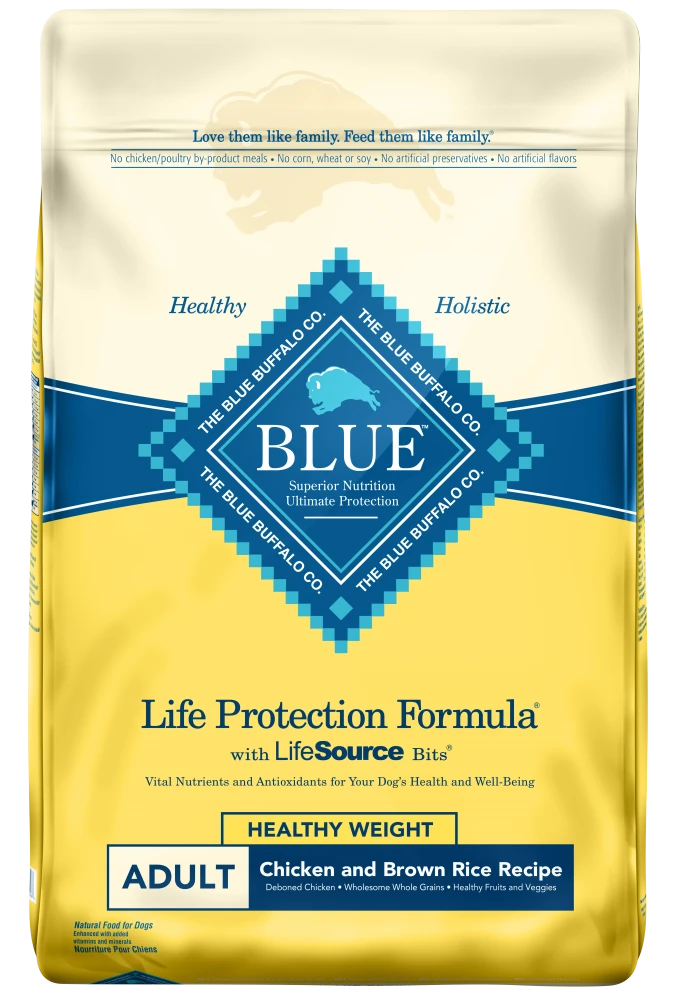 Blue Buffalo Life Protection Healthy Weight Natural Chicken & Brown Rice Recipe Adult Dry Dog Food 2 Blue Buffalo Life Protection Healthy Weight Natural Chicken & Brown Rice Recipe Adult Dry Dog Food