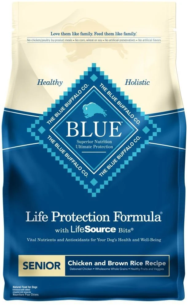 Blue Buffalo Life Protection Natural Chicken & Brown Rice Recipe Senior Dry Dog Food 3 Blue Buffalo Life Protection Natural Chicken & Brown Rice Recipe Senior Dry Dog Food