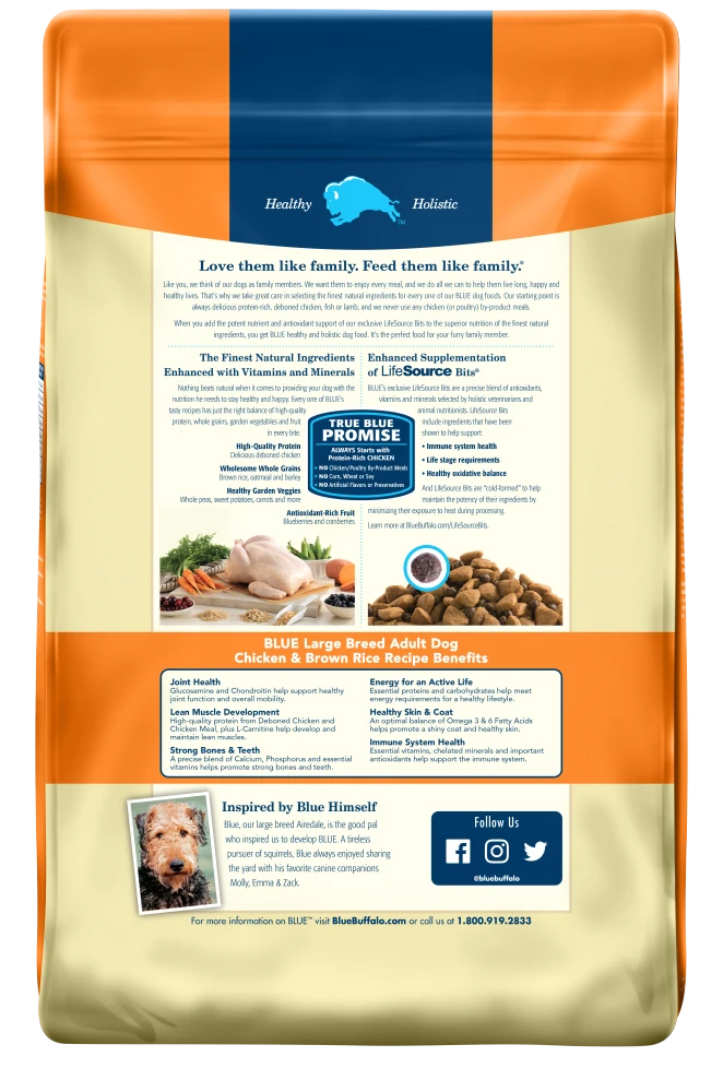 Blue Buffalo Life Protection Natural Chicken & Brown Rice Recipe Large Breed Adult Dry Dog Food 4 Blue Buffalo Life Protection Natural Chicken & Brown Rice Recipe Large Breed Adult Dry Dog Food - Image 2