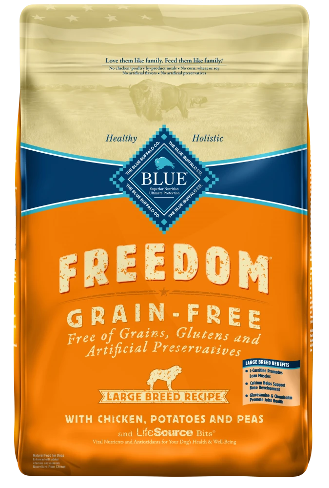 Blue Buffalo Freedom Grain Free Chicken Recipe Large Breed Adult Dry Dog Food 3 Blue Buffalo Freedom Grain Free Chicken Recipe Large Breed Adult Dry Dog Food