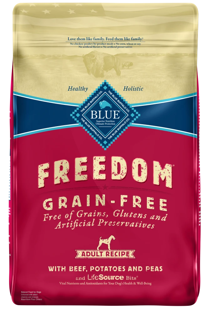 Blue Buffalo Freedom Grain-Free Adult Beef Recipe Dry Dog Food 3 Blue Buffalo Freedom Grain-Free Adult Beef Recipe Dry Dog Food
