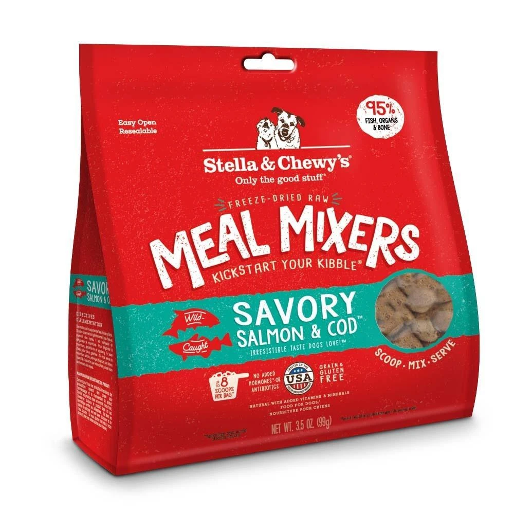 Stella & Chewy's Dog FD SavorStella & Chewy's Freeze-Dried Raw Meal Mixers Dog Food Topper - Savory Salmon & Cod Recipe Salmon & Cod Meal Mixers 3 Stella & Chewy's Dog FD SavorStella & Chewy's Freeze-Dried Raw Meal Mixers Dog Food Topper - Savory Salmon & Cod Recipe Salmon & Cod Meal Mixers