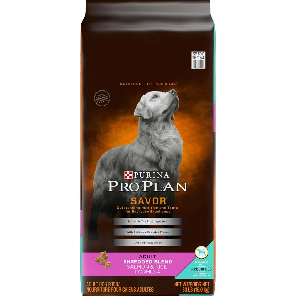 Purina Pro Plan Savor Adult Shredded Blend Salmon & Rice Formula Dry Dog Food 3 Purina Pro Plan Savor Adult Shredded Blend Salmon & Rice Formula Dry Dog Food