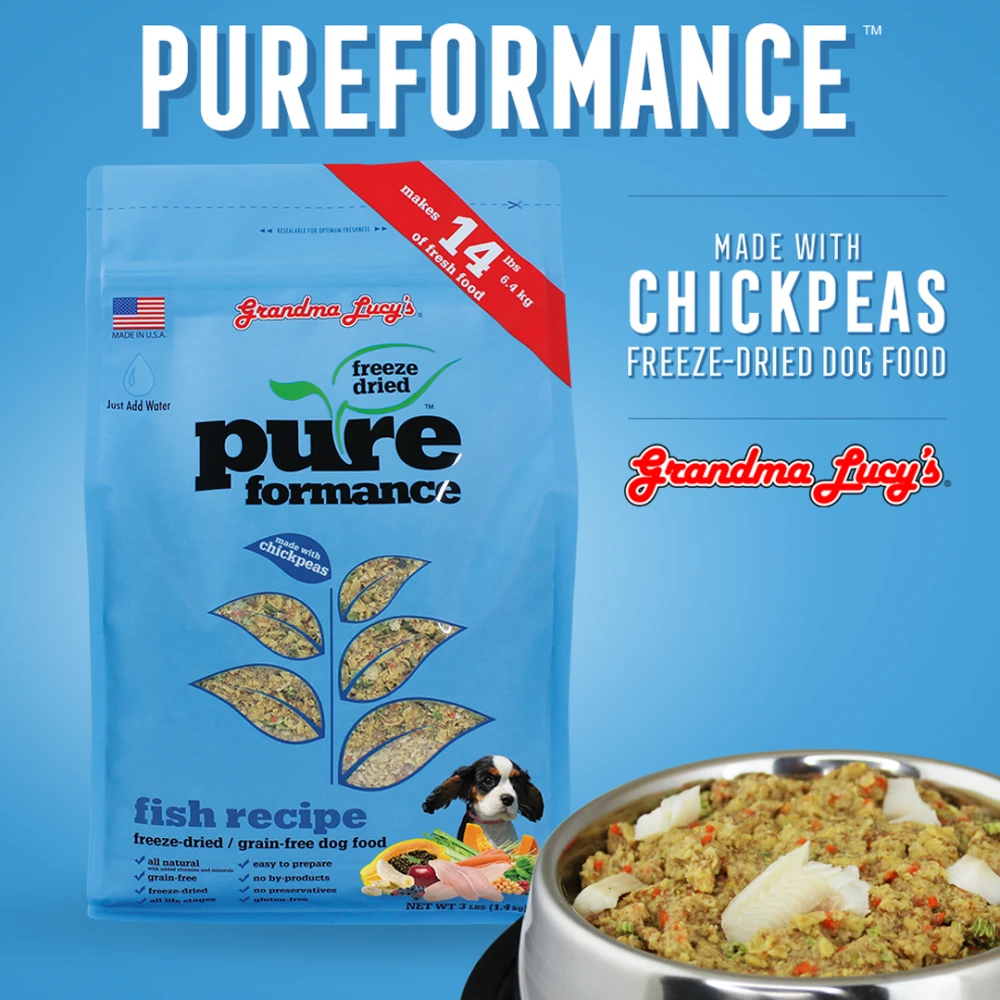 Grandma Lucy's Pureformance Fish Recipe Freeze Dried Grain Free Dog Food 4 Grandma Lucy's Pureformance Fish Recipe Freeze Dried Grain Free Dog Food - Image 2