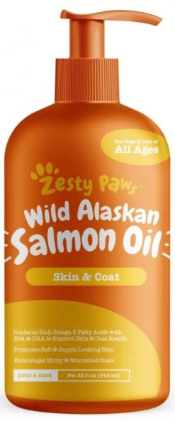 Zesty Paws Natural Skin & Coat Support Pure Wild Alaskan Salmon Oil For Dogs & Cats 10 Zesty Paws Natural Skin & Coat Support Pure Wild Alaskan Salmon Oil For Dogs & Cats -Tropi Pet Care Shop 41945 1568396562