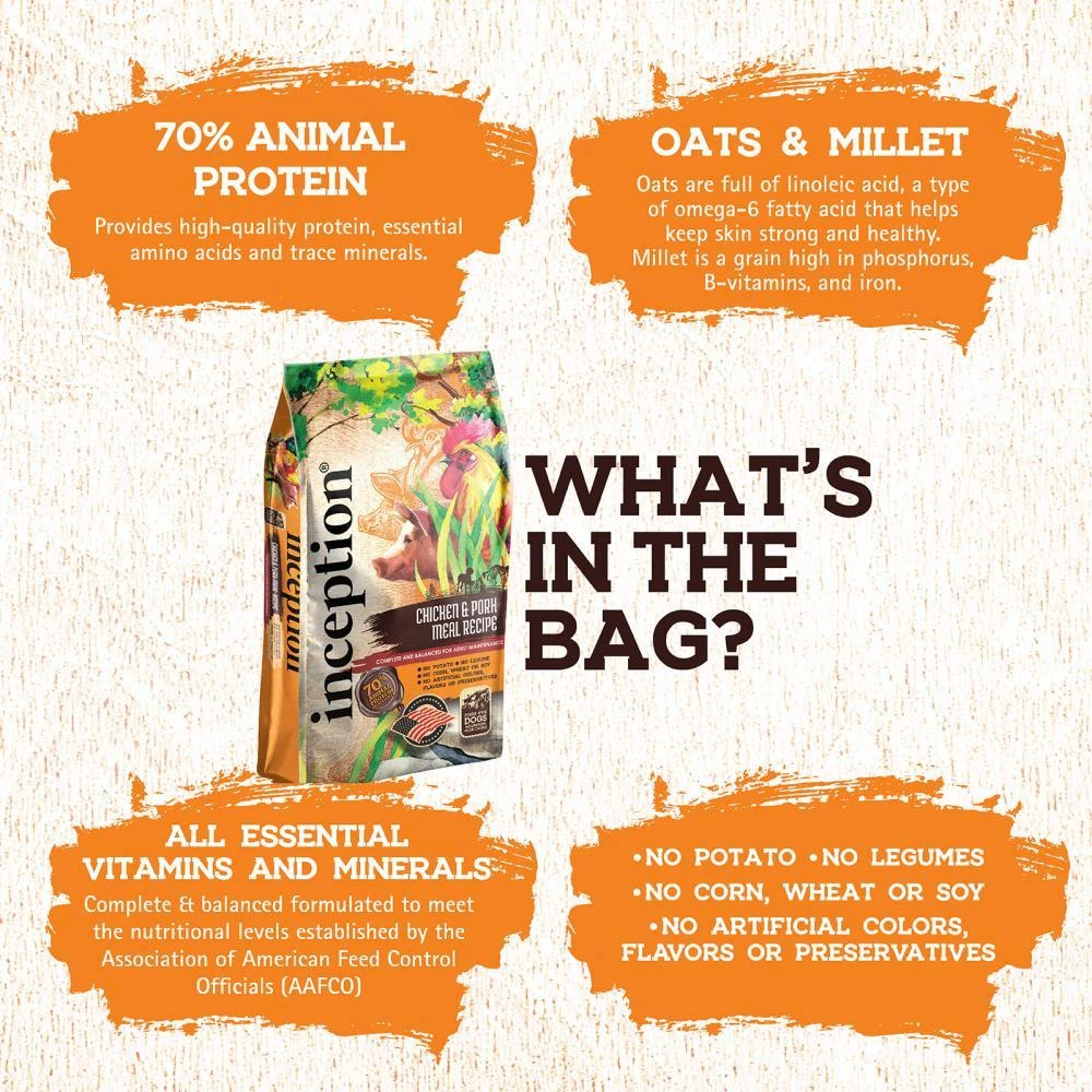 Inception Chicken & Pork Meal Recipe Dry Dog Food 9 Inception Chicken & Pork Meal Recipe Dry Dog Food - Image 7