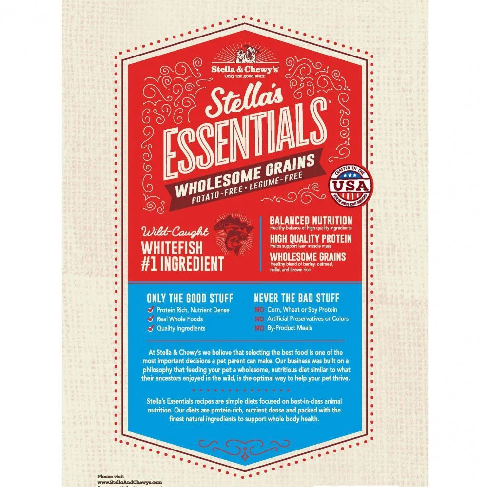 Stella & Chewy's Stella's Essentials - Wild-Caught Whitefish W/Salmon Recipe With Ancient Grains 4 Stella & Chewy's Stella's Essentials - Wild-Caught Whitefish W/Salmon Recipe With Ancient Grains - Image 2