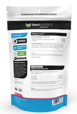 VetriScience Composure™ Dog Chews 19 VetriScience Composure™ Dog Chews -Tropi Pet Care Shop Main Back NEW