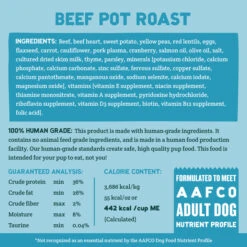 A Pup Above Beef Pot Roast Whole Food Cubies -Tropi Pet Care Shop NutritionalPanel Dry Beef 720x 4d2aee20 597a 45f4 b558 ada7449fa868