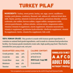 A Pup Above Turkey Pilaf Whole Food Cubies -Tropi Pet Care Shop NutritionalPanel Dry Turkey 720x dc8009bd c0be 4291 96b9 019df141fdcc