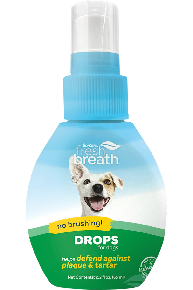 TropiClean Fresh Breath Oral Care Drops For Dogs 3 TropiClean Fresh Breath Oral Care Drops For Dogs