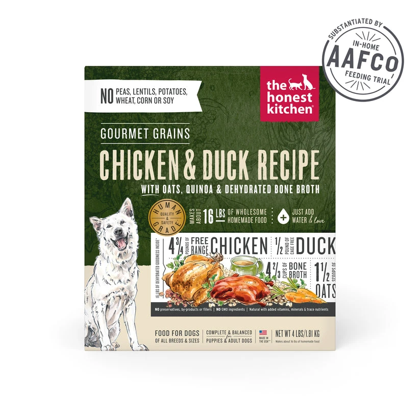 The Honest Kitchen Dehydrated Gourmet Grains Chicken & Duck Recipe Dog Food 3 The Honest Kitchen Dehydrated Gourmet Grains Chicken & Duck Recipe Dog Food