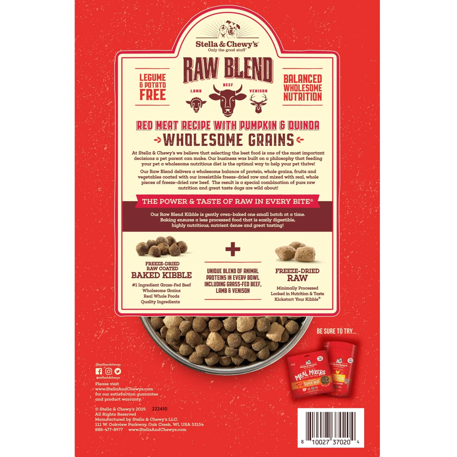 Stella & Chewy's Raw Coated Kibble With Wholesome Grains Red Meat Recipe Dry Dog Food 4 Stella & Chewy's Raw Coated Kibble With Wholesome Grains Red Meat Recipe Dry Dog Food - Image 2