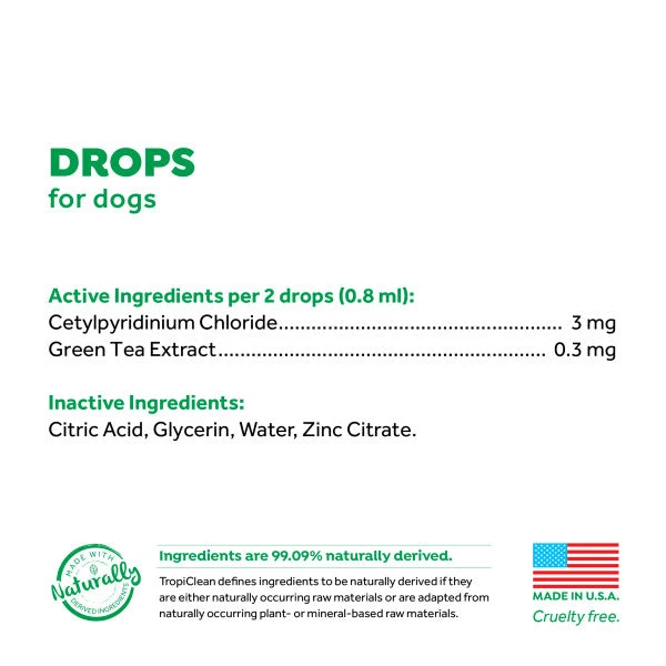TropiClean Fresh Breath Oral Care Drops For Dogs 5 TropiClean Fresh Breath Oral Care Drops For Dogs - Image 3
