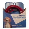 Petcrest Tie Out Red 10ft -Tropi Pet Care Shop petcrestmed10