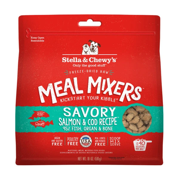 Stella & Chewy's Dog FD SavorStella & Chewy's Freeze-Dried Raw Meal Mixers Dog Food Topper - Savory Salmon & Cod Recipe Salmon & Cod Meal Mixers 7 Stella & Chewy's Dog FD SavorStella & Chewy's Freeze-Dried Raw Meal Mixers Dog Food Topper - Savory Salmon & Cod Recipe Salmon & Cod Meal Mixers - Image 5