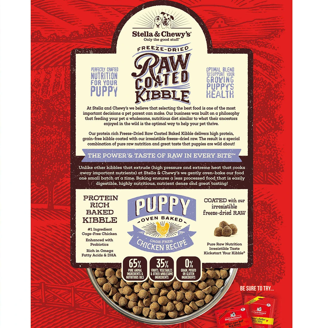 Stella & Chewy's Raw Coated Kibble Cage Free Chicken Recipe Puppy Dry Dog Food 4 Stella & Chewy's Raw Coated Kibble Cage Free Chicken Recipe Puppy Dry Dog Food - Image 2